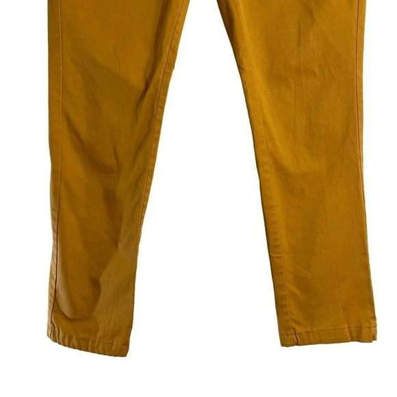 Lands End Womens Mustard Yellow Pants Size 4P Mid Rise Straight Leg Career Work - Picture 5 of 7